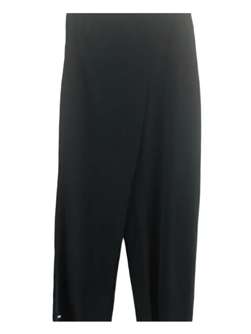 Relaxed Black Wide-Leg Pull-On Pants for Women